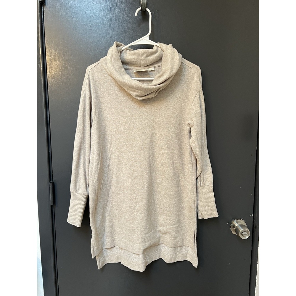 Maeve Anthropologie Sweater Woman's Sz SP Tan Cowl Neck Cabincore Cozycore